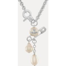 Vivienne Westwood Men Necklaces Vivienne Westwood Man Claude Small Pendant Necklace - Silver Swarovski Pearls
