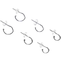 Pieces Pakke med par hverdagsøreringe forgyldt sterlingsølv med huggie- og hoop-design
