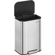 Cleaning Equipment & Cleaning Agents Songmics Kitchen Bin Soft-Close Lid Metallic Silver 50L