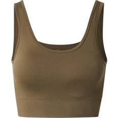 Moonchild Soft Rib Seamless Crop Top - Olive