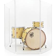 Gear4music Drum Screen 6 Panel Clear Acrylic Shield