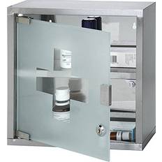 Wall Mounted Lockable Stainless Steel Medicine Cabinet 30 x 12.5 x 30 cm