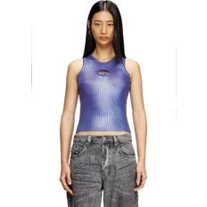 Diesel Women Tank Tops Diesel Débardeur En Maille Côtelée Métallisée - Violet