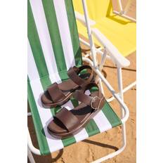 Barbour Sandals Barbour Erin Leather Chunky Sandals - Dark Brown