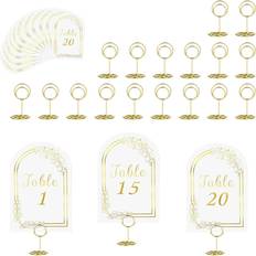 Table Decorations Spactz Wedding Table Number 1-20 20Pcs Table Number Holders