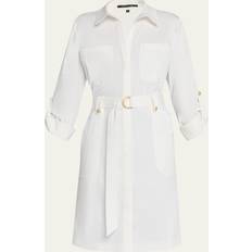 Kobi Halperin Caryss Belted A-Line Shirtdress - White