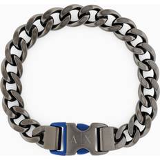 Armani Exchange Gunmetal Stainless Steel Chain Bracelet