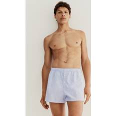 H&M Men 3-Pack Woven Cotton Boxer Shorts - Blue