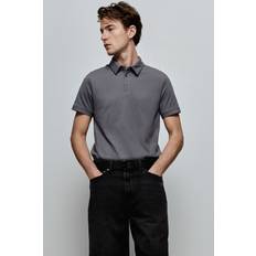 H&M Polo Shirts H&M Coolmax Slim Fit Polo Shirt - Grey