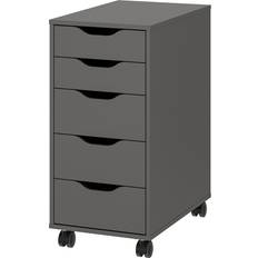 IKEA Skab IKEA Alex Skuffeelement Med Hjul Mørkegrå/Sort 36 x 76 cm Opbevaringsskab