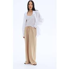 H&M Wide Pull-On Trousers - Beige