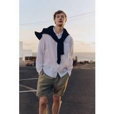H&M Shorts I Linmix Regular Fit - Salviagrön