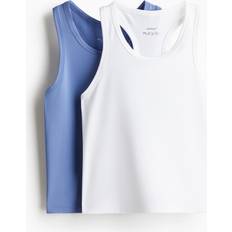Polyester Toppe H&M Træningstanktop Med DryMove - Blå