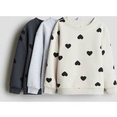 Beige Sweatshirts Children's Clothing H&M Brushed-Inside Sweatshirts 3-Pack - Beige