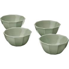 IKEA Strimmig Stengods Blek Grågrön 15 cm Skål