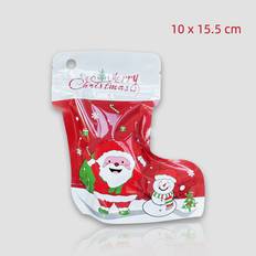Dechoicelife Christmas Socks Gifts Bags 5pcs Red