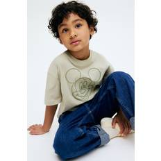 Shirt oversized H&M Dreng Oversized T-shirt Med Tryk - Grøn
