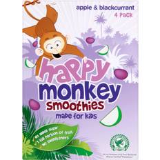 Happy Monkey Monkey Apple and Blackcurrant Smoothie, 4 180ml 72cl 4pcs 1pack