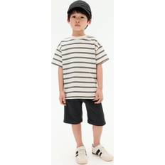 Övriga sets Barnkläder H&M 2-Delat Set Med T-Shirt Och Shorts - Mörkgrå/Randig