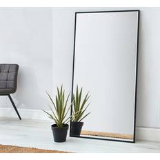 Glass Floor Mirrors Dunelm Apartment Rectangle Length Leaner Black Floor Mirror 75x145cm