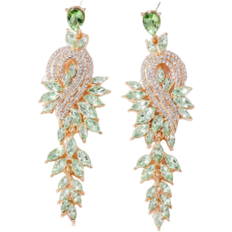 Shein 1pair Exaggerated Glass Pendant Earrings