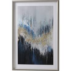 The Range Deep Navy Glossy Jewelled Framed Art 64x94cm