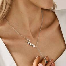 Shein Customized Birthstone Name Necklace - Gold Color