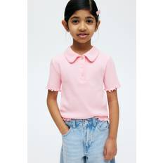 Girls Shirts Children's Clothing H&M Ribbed Pointelle Jersey Top - Pink