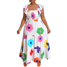 Shein Holiday Leisure VNeck Printed Plus Dress