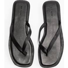 H&M Leather Flip-Flops - Black