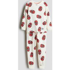 Cotton Pyjamases Children's Clothing H&M Printed Cotton Jersey Pyjamas - White
