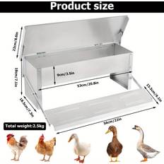 Metal Chicken Wire Fences Temu 5kg Heavy-Duty Galvanized Metal Automatic Chicken Feeder