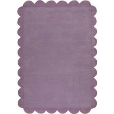 Dunelm Milo Scallop Plain Wool Rug - Lilac Purple 120x170cm
