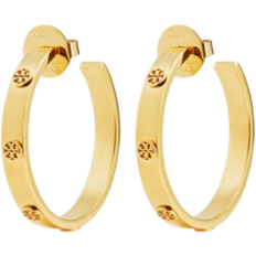 Tory Burch Miller Stud Hoop Earrings TORY GOLD