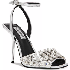 Rhinestone shoes Steve Madden Women's Rhinestone Peep-Toe Two-Piece Sandals - Silver