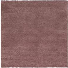 Blush pink rug Dunelm Cosy Soft Shaggy Square Blush Pink 200x200cm