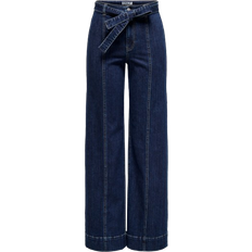 Only Onlmadison Blush HW Wide Belt DNM Kvinde Dark Blue Denim Straight Jeans "XS/"32" hos Magasin