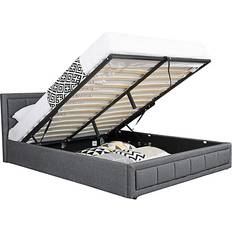 Grey Fabric Ottoman Storage with Underneath King