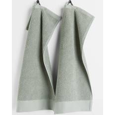 H&M 2-pack Gästhandduk Grön (50x30cm)