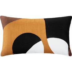 Oreillers Atmosphera Brodé Et Déhoussable Coton Jaune Ocre 30x50 cm Coussin de Décoration Complet Jaune