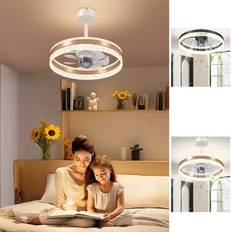 Fans Homcom Ceiling Fan with LED Light and Remote
