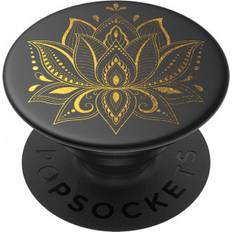 Guld Hållare för mobila enheter Popsockets PopGrip Fäste Golden Prana Black