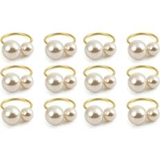 Napkin Rings Goolrc 12 Pcs Washable Decorative Exquisite Metal Napkin Ring Buckle Napkin Ring