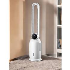 Innenraumklima Be Cool Led Turmventilator Ohne Rotor 3 Stufen 70° Schwenk-Leise Mit Fernbedienung Weiß