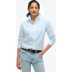 Superdry Dam Skjortor Superdry Slim Oxford L/S Shirt Dam Skjortor - Optic White