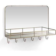 Dunelm Heart and Soul Rectangle with Hooks Wall Mirror 50.3x37cm