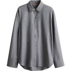 H&M Oversized Skjorte I Lyocell - Grå