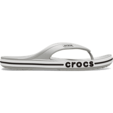Grey - Unisex Flip-Flops Crocs Bayaband Flips - Light Grey