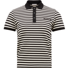 Dam - Multifärgade Pikétröjor Moncler Collection Striped Shirt Polo Shirt - Bianco/Nero