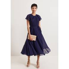 Phase Eight Gwen Textured Dress - Navy